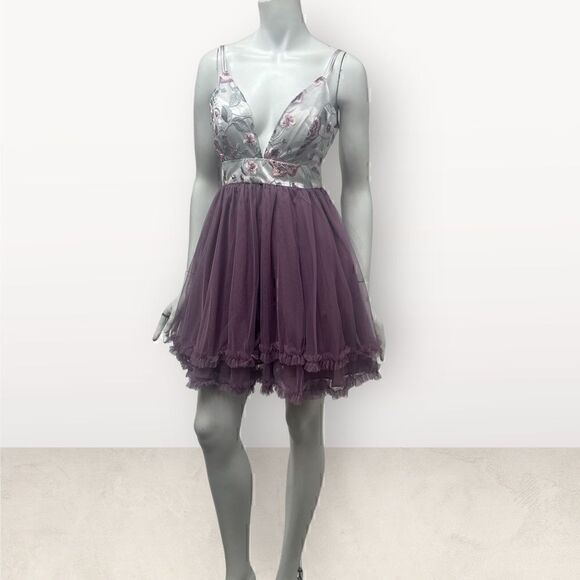 ‎Dear Moon Brocade Design Cocktail Prom Dress - Picture 2 of 6